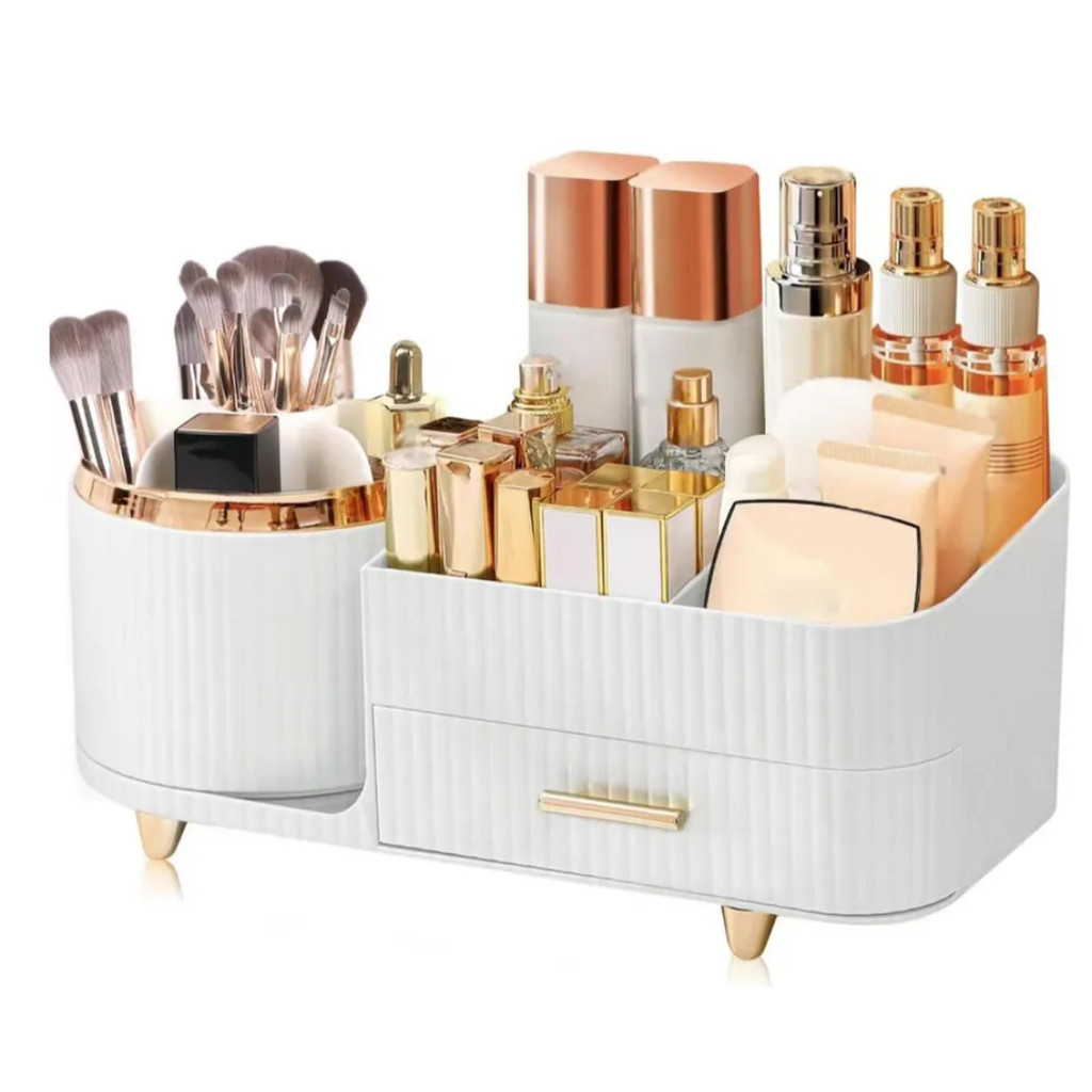 Organizador de Maquiagem 360° Giratório Porta Maquiagem Utensílios Pincéis Perfume Acessór...