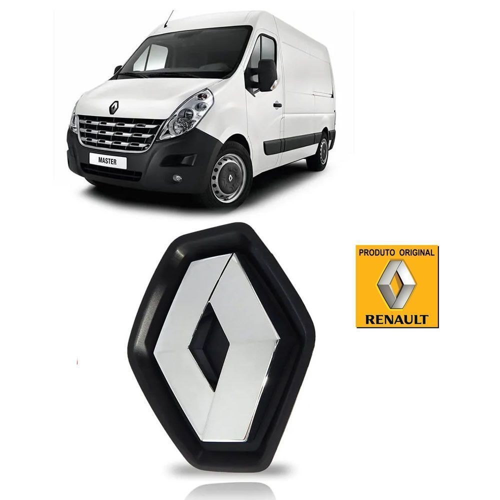 SUPORTE COM EMBLEMA DA GRADE DIANTEIRA ORIGINAL RENAULT MASTER 2.3 2014 A 2021 - 628950003R