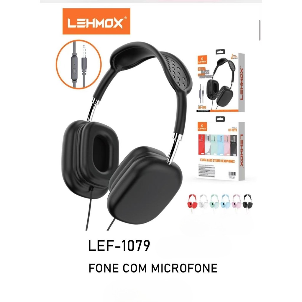 Fone Com Fio P2 Em Tons Pasteis- Lehmox