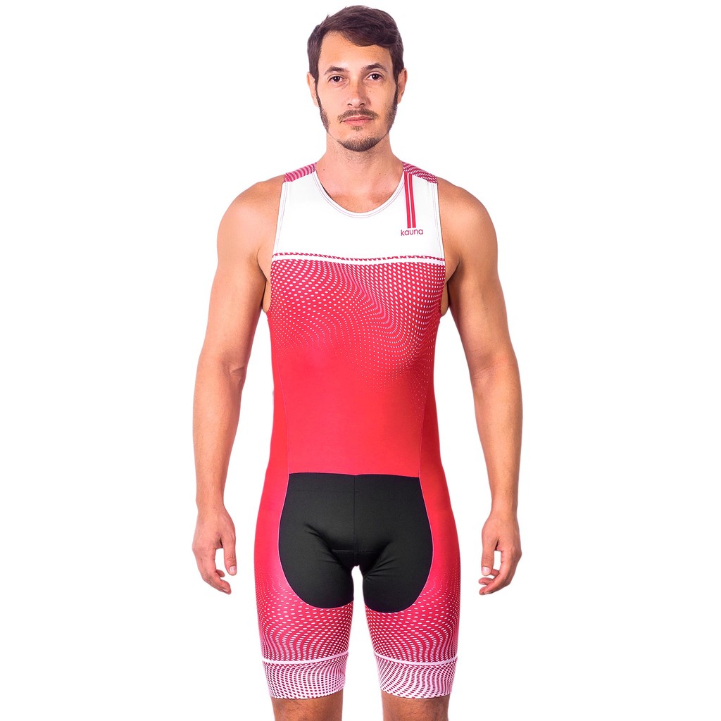 MACAQUINHO SEM MANGAS TRIATHLON ELITE MARSALA PROTEÇÃO UV 50+ KAUNA