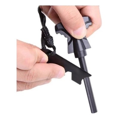 Pederneira Magnesio Com Riscador Camping Sobrevivência Fogo