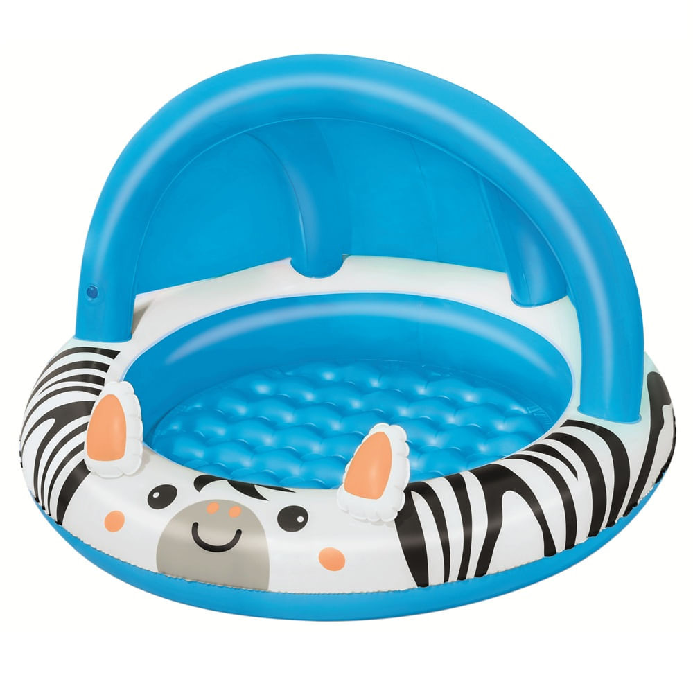 Piscina Inflável 26L Zebra com Cobertura e Proteção UV Bel - Mom & Baby