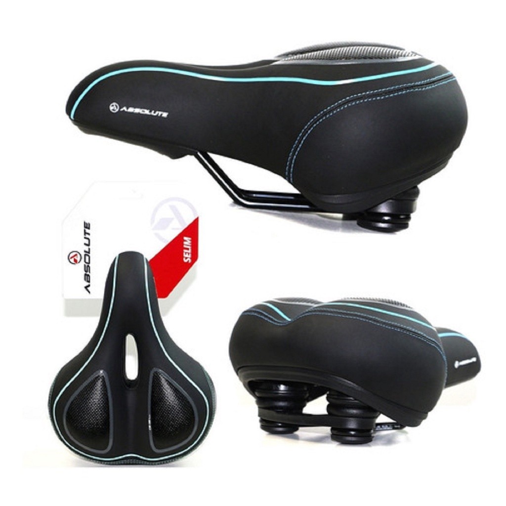 Selim Absolute Mtb C/gel + Pu C/cavidade C/elast Azul