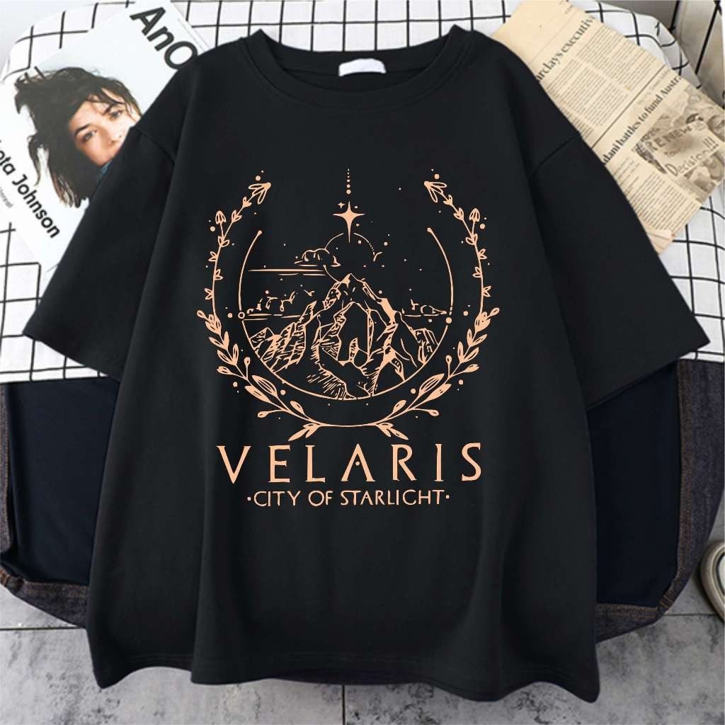 Camiseta Acotar Corte De Espinhos E Rosas Velaris Unissex em Oferta na Shopee