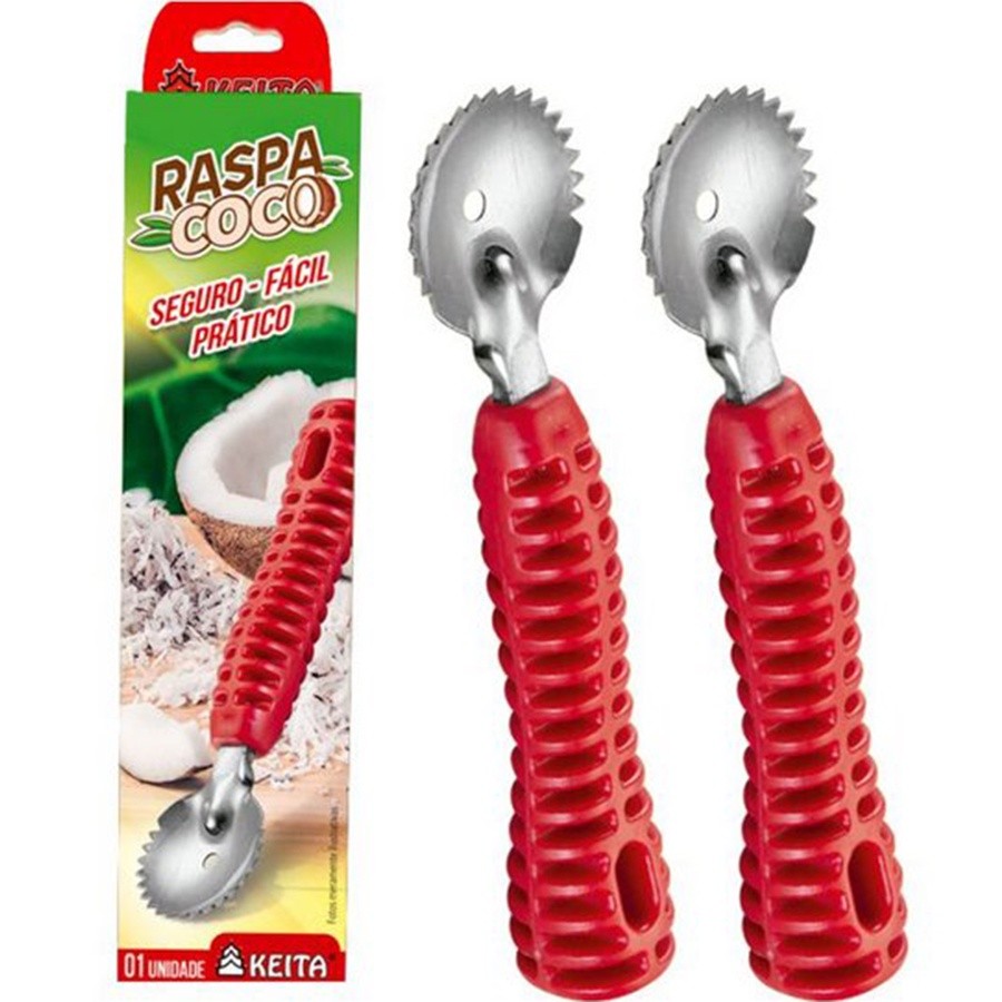 02 Raspador Lâminas em Inox Raspa Coco Reforçado Tapioca Cocada Bolos Doces