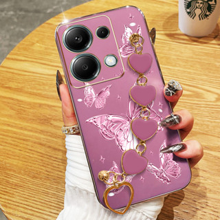 Capa Para Xiaomi Redmi Note 13 Pro 4G 5G Poco X6 5G M6 PRO 4G Borboleta pulseira caixa de telefone em Oferta na Shopee