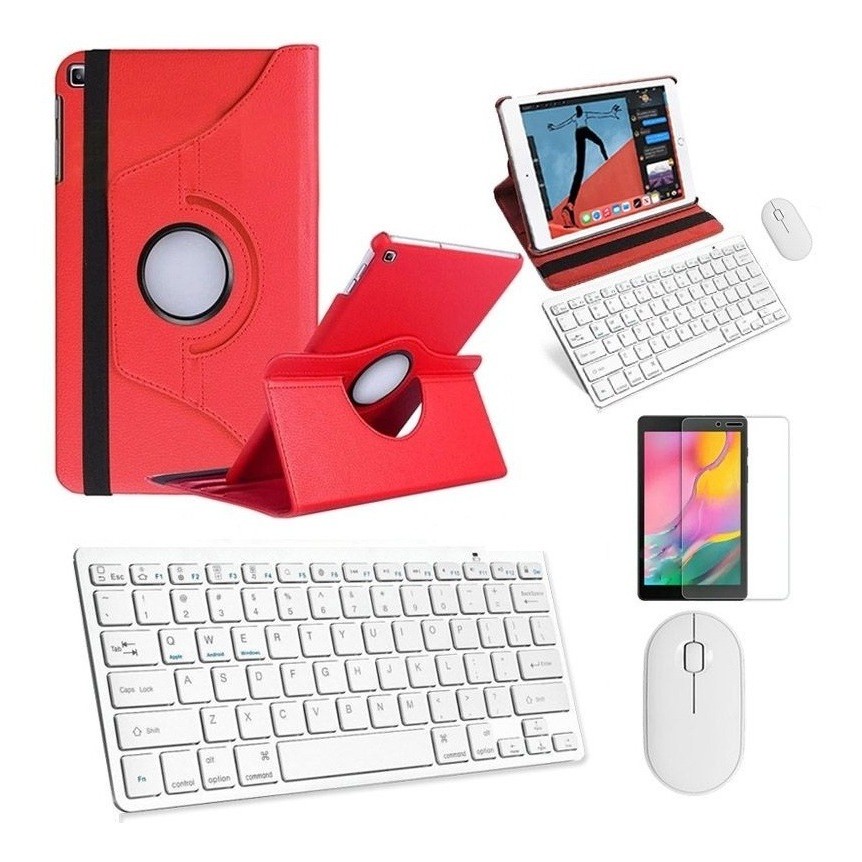 Kit Capa Verm. Teclado/mouse/pel Galaxy Tab A 8 T290/t295