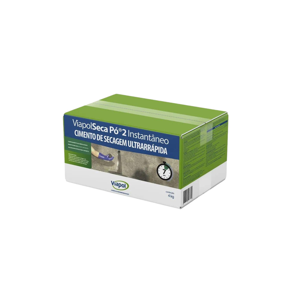 Cimento de Secagem Ultrarrápida Viapolseca Pó 2 4KG Viapol em Oferta na Shopee
