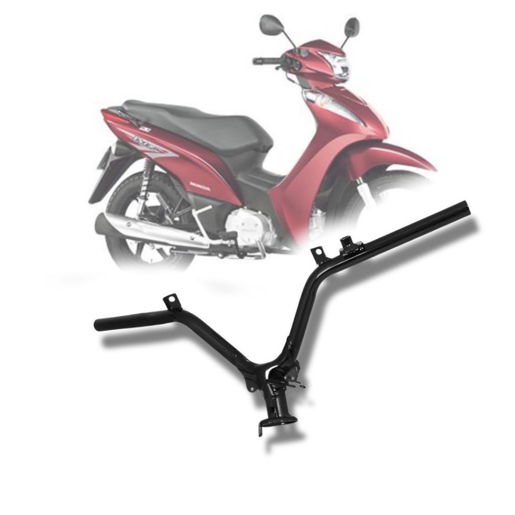 Guidão Biz 125 Ex 2011 À 2015 Modelo Original Honda Em Aço Tubular 1,9mm Preto Pro Tork 2012 2013