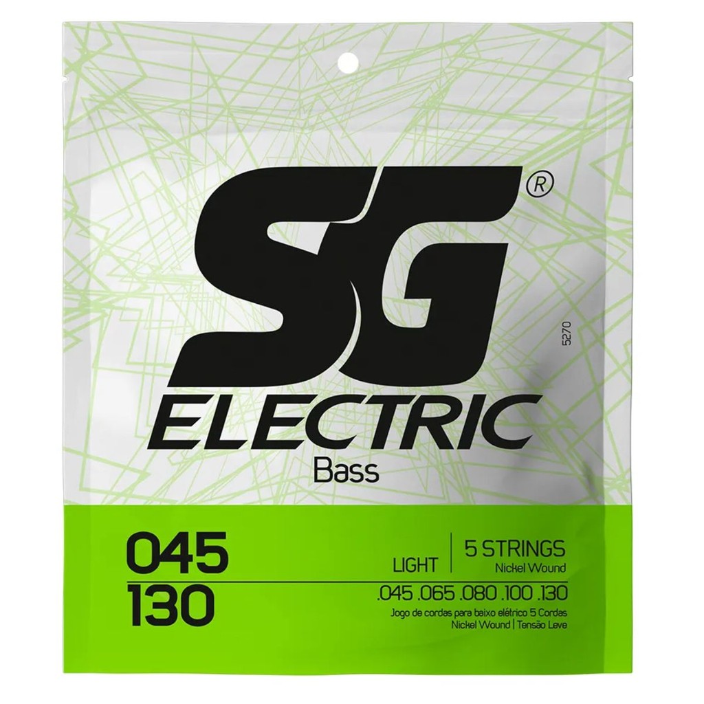 Encordoamento p Contra Baixo 5 Cordas SG Strings Light .045