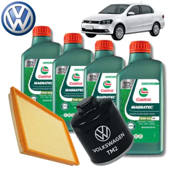 KIT REVISÃO TROCA ÓLEO 10w40 CASTROL MAGNATEC + FILTROS (VOYAGE 1.0 G5 G6)
