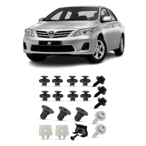 Kit 19 Pcs Grampo Presilha Parabarro Corolla 2009 á 2014