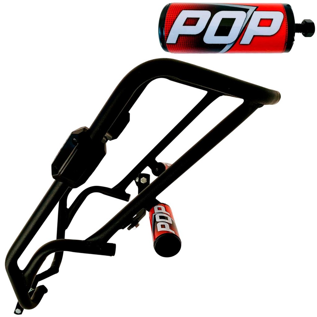 Pop 110i Modelo 2017 Protetor Carenagem Motor Tanque Vermelho Mata Cachorro com Pedal Slider Moto