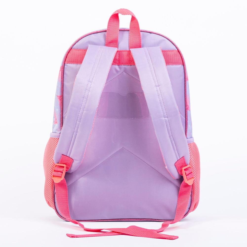 Mochila Escolar Feminina Disney Princesas Lilás — imagem 2 de 2