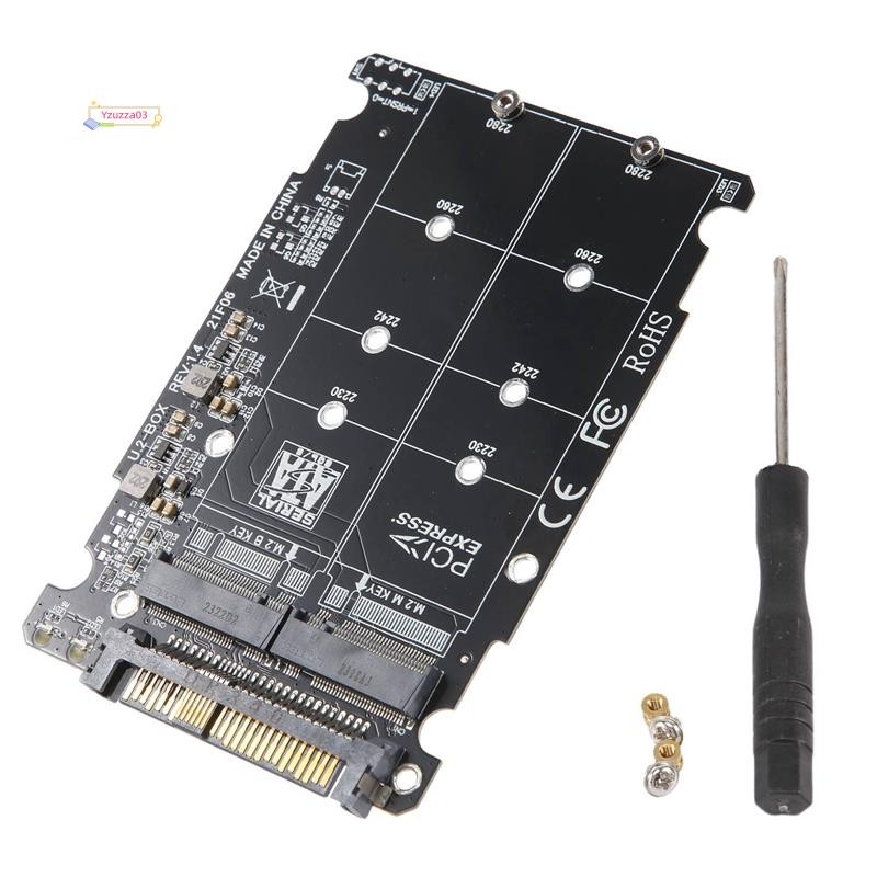 [Hot]2 Em 1 M . 2 NVME SATA U2PCB SSD Chave B Para U SFF-8639 Adaptador PCIe M2 Conversor Peças De Computador Desktop