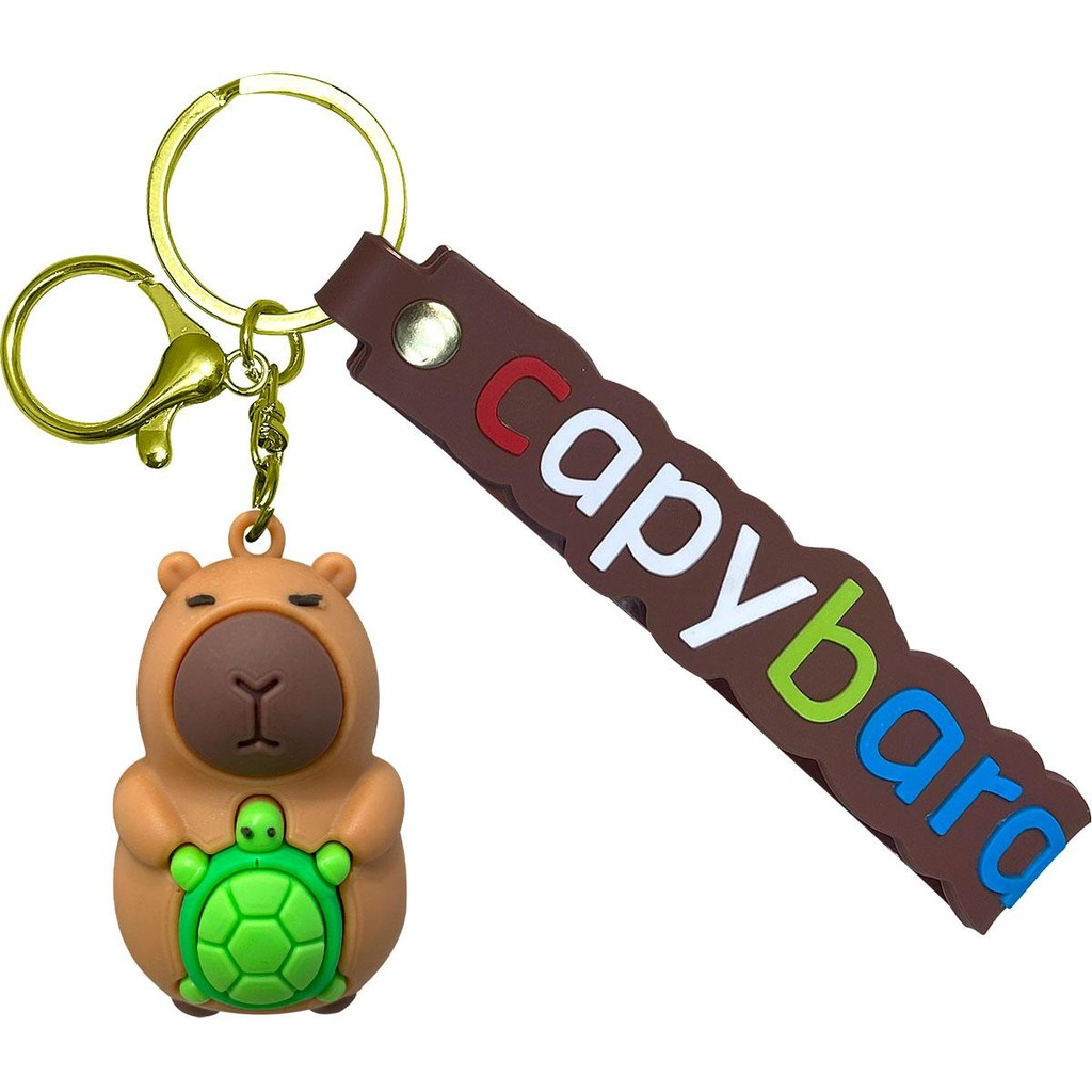 Chaveiro Capivara pra Chave do Carro 3d Emborrachado com Alça