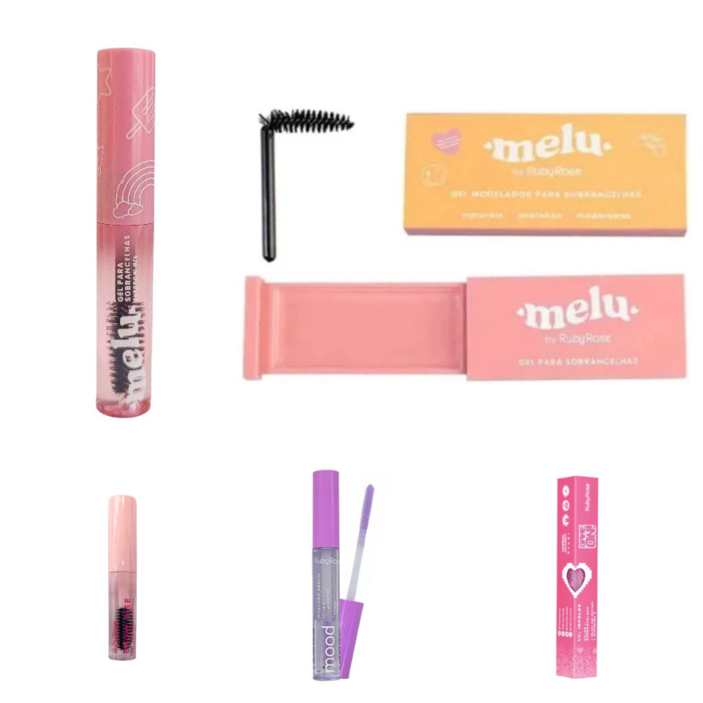 Gel Modelador de Sobrancelhas Ruby Rose – À Prova d’Água, Incolor, Secagem Rápida ou Natural HB-E2503/HB-F518 Fashion