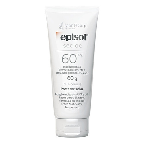 Episol Sec Oc Fps 60 Protetor Solar 60g Pele Oleosa