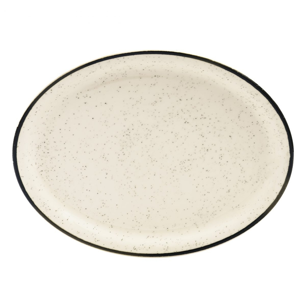 Travessa Rasa Pró Gourmet De Cerâmica 30,5x24cm Brisa Oxford