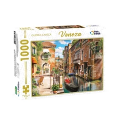 Quebra-Cabeça Veneza 1000 Peças Puzzle Pais e Filhos 10+ anos - Desafio e Paisagem Europeia