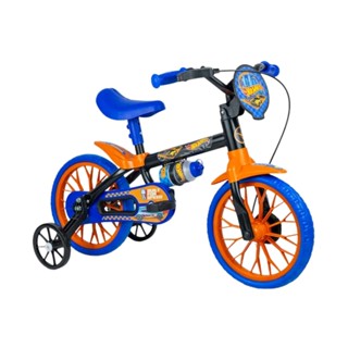 Bicicleta Infantil Aro 12 Hot Wheels Mattel Nathor Limitador Giro Freio Tambor 101350160001 em Oferta na Shopee