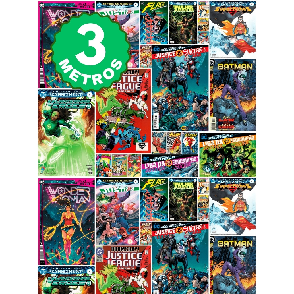Adesivo Papel de Parede Infantil DC Super Herois Batman Colorido Quadrinhos Rolo de 3 Metros Lavável