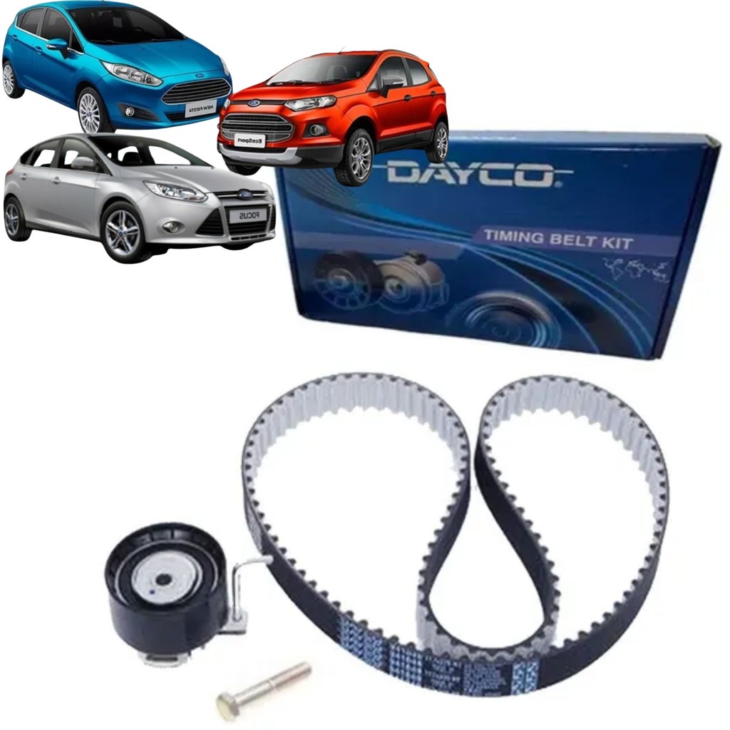 Kit Correia Dentada para Ford Focus / KA /New Fiesta / Nova Ecosport - 1.5 1.6 16V - 2009… (Dayco KTB764) em Oferta na Shopee