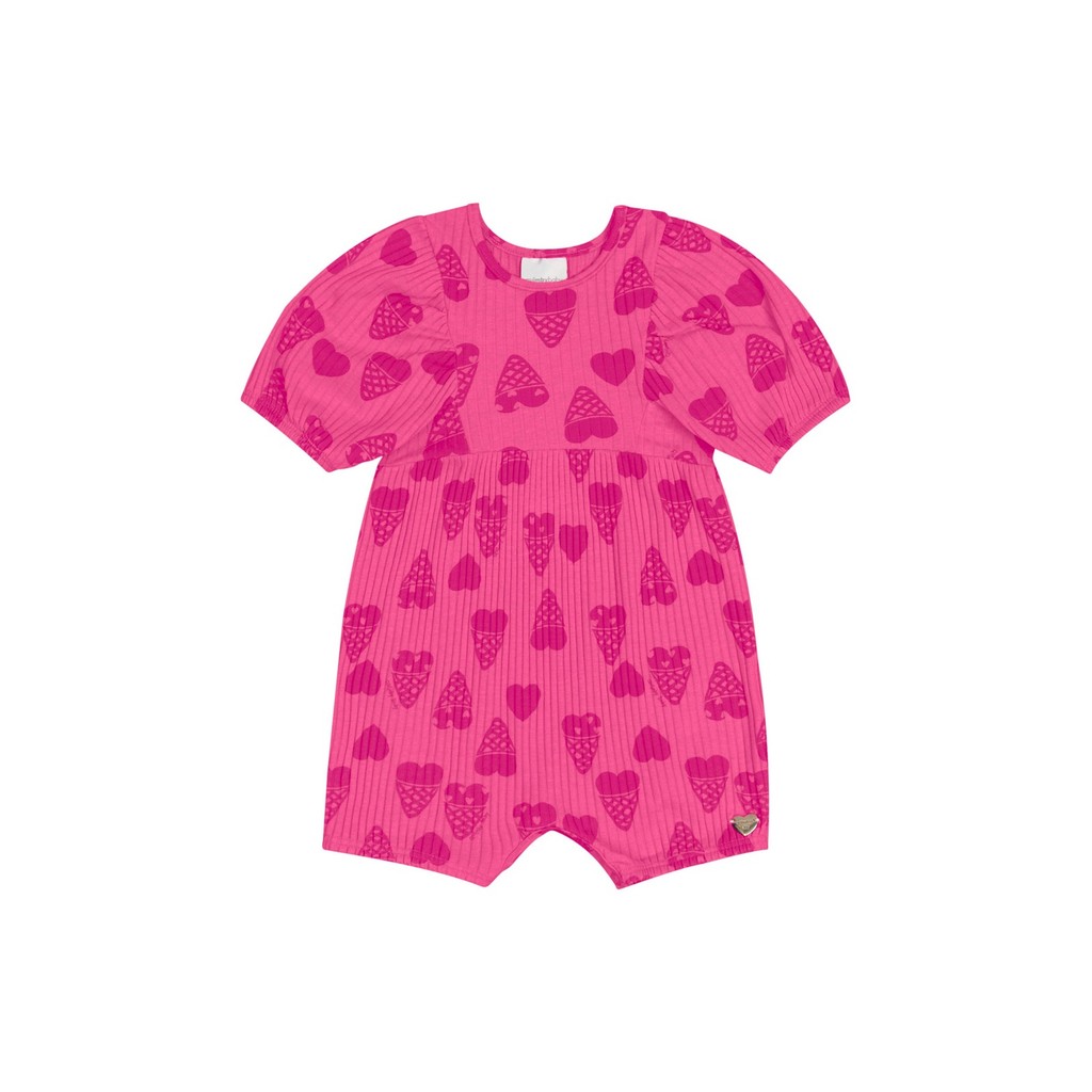 Banho de Sol em Ribana Canelada para Bebê Menina Quimby - Baby & Kids Fashion