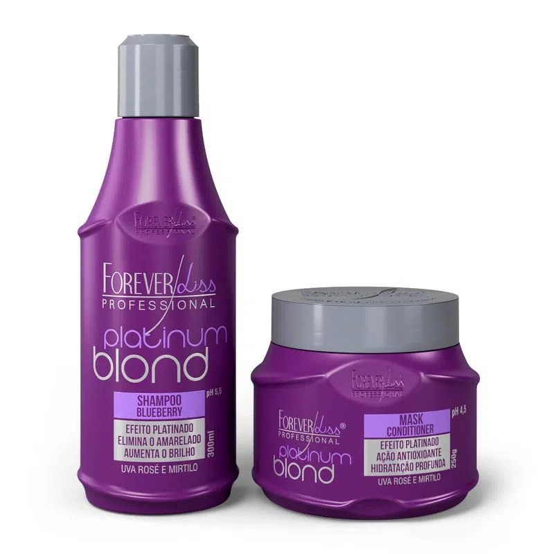 Kit Platinum Blond Manutenção Desamarelador Forever Liss - Escolher