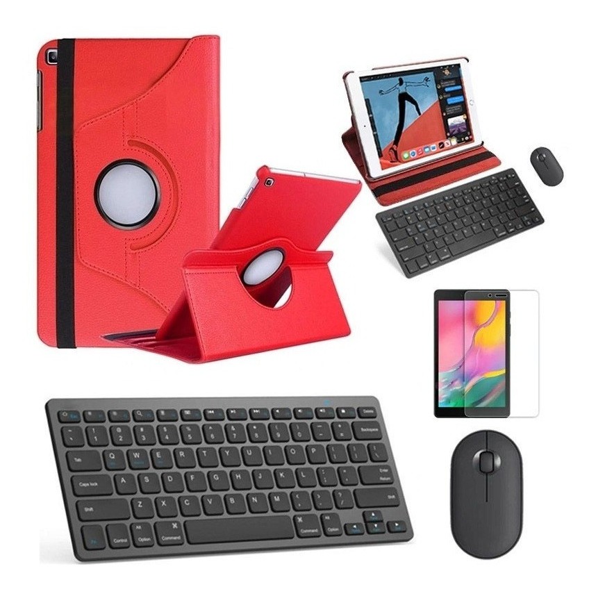 Kit Capa Verm. Teclado/mouse/pel Galaxy Tab A 8  T290/t295