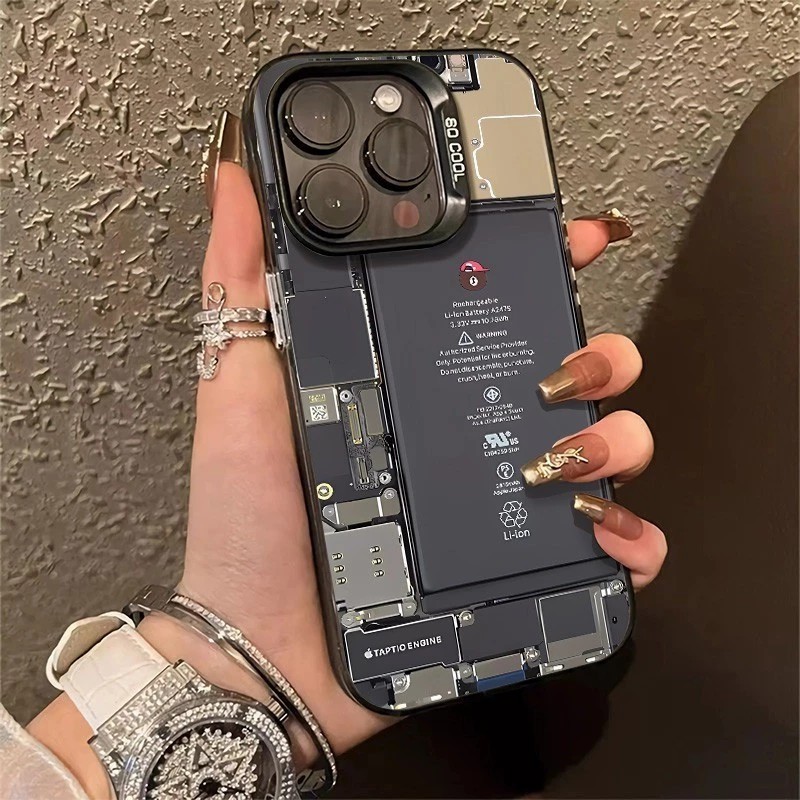 Capinha Placa De Circuito De Criatividade Para Máquinas De IPhone 7 PLUS 8 11 XS Max XR 7 Pro 12 13 15 16 14 15 16 capa