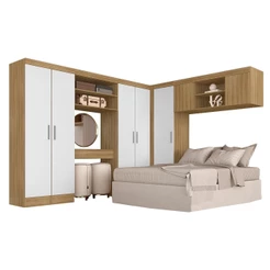 Guarda Roupa Casal Modulado Sarah Boreal/branco - Móveis Arapongas