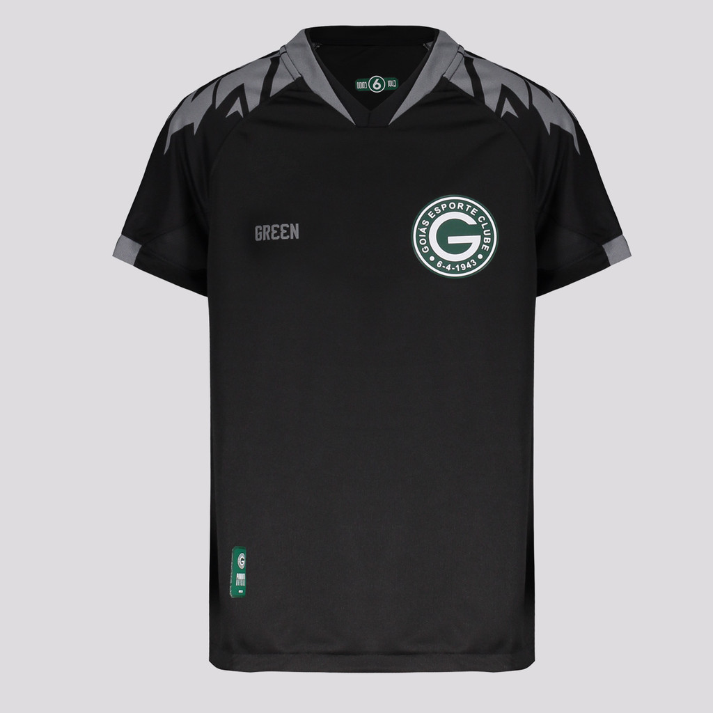 Camisa Gr33n Goiás Goleiro Preta Infantil