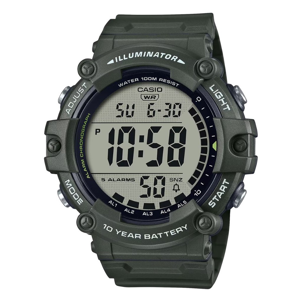 RELÓGIO CASIO MASCULINO DIGITAL VERDE MILITAR AE-1500WHX-3AVDF em Oferta na Shopee