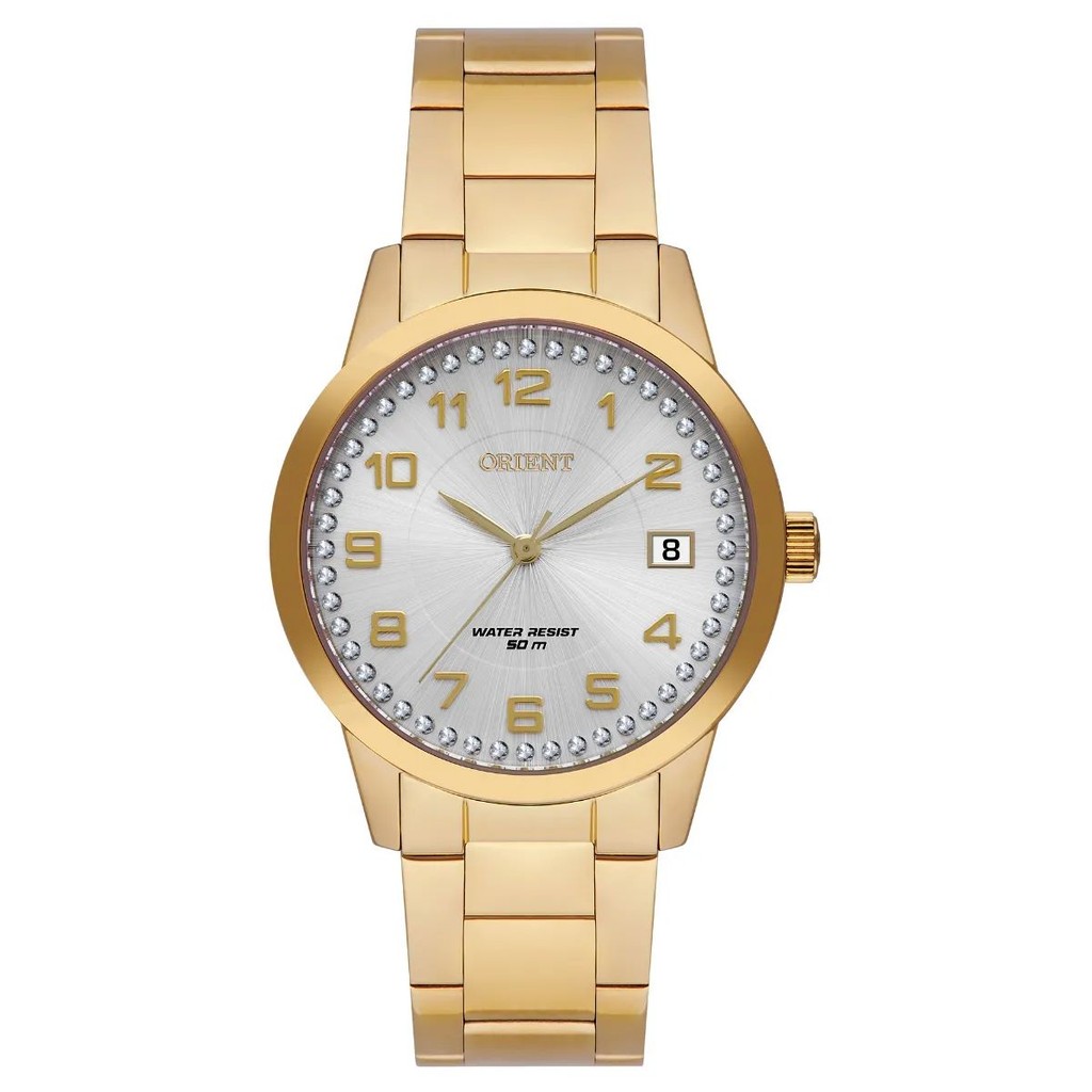 RELÓGIO ORIENT FEMININO DOURADO CRISTAIS FGSS1237 S2KX em Oferta na Shopee