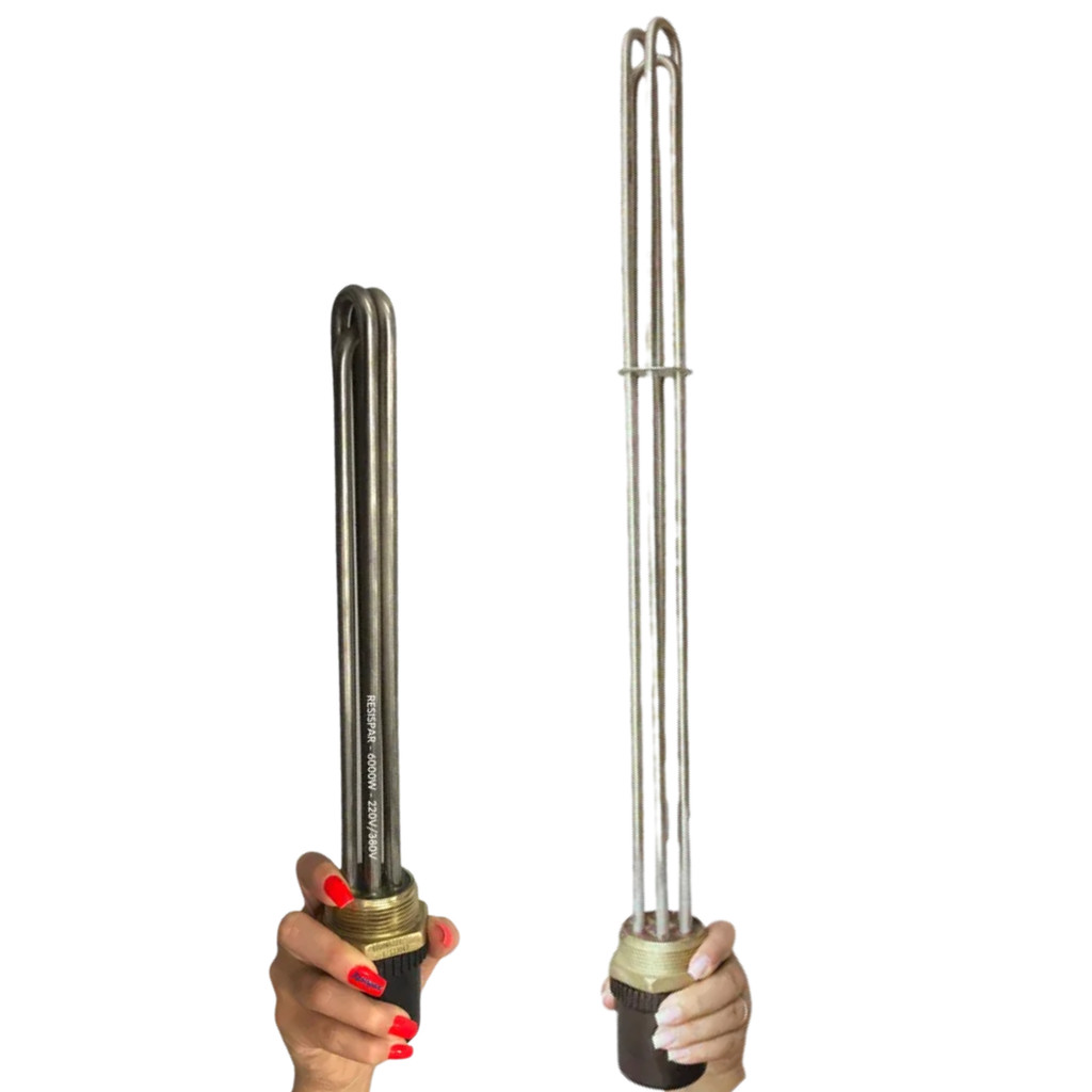 kit Resistência Tubular de Rosca 18000w + 6000w 220/380V