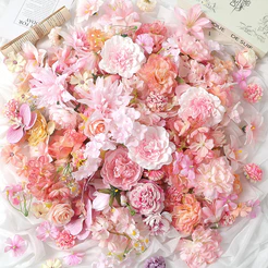 20/50 Unidades De Flor Artificial Rosa Conjunto De Flores Falsas Hortênsia Margarida Faça Você Mesmo Bolo Parede Formatu