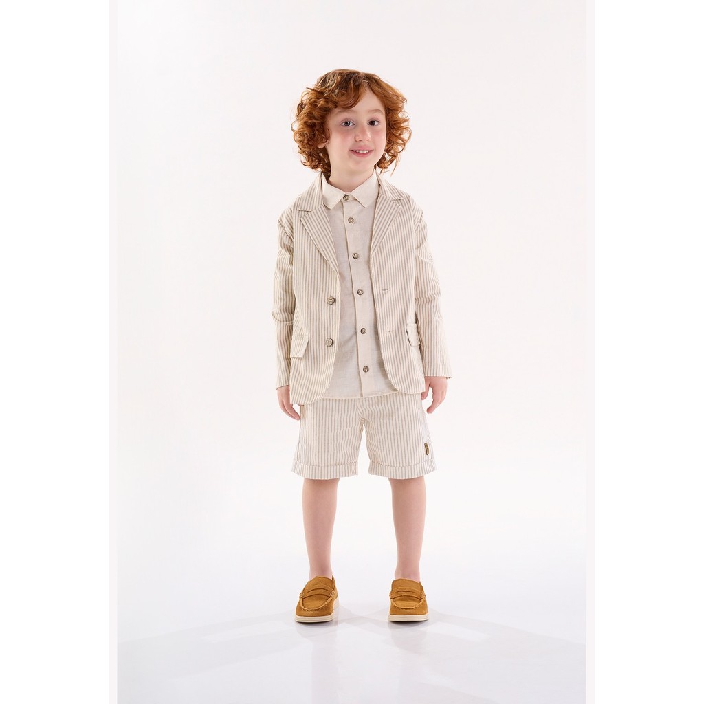Blazer Infantil em Tecido Listrado Up Baby