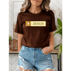 Camiseta Feminina Jesus Cristo Ele Vive Cristão Evangélico 100% Algodão