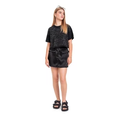 Blusa Cropped em Meia Malha Juvenil Gloss