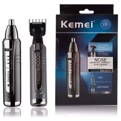 Maquina Barba Kemei Nariz Cabelo Recarregável Km-6511