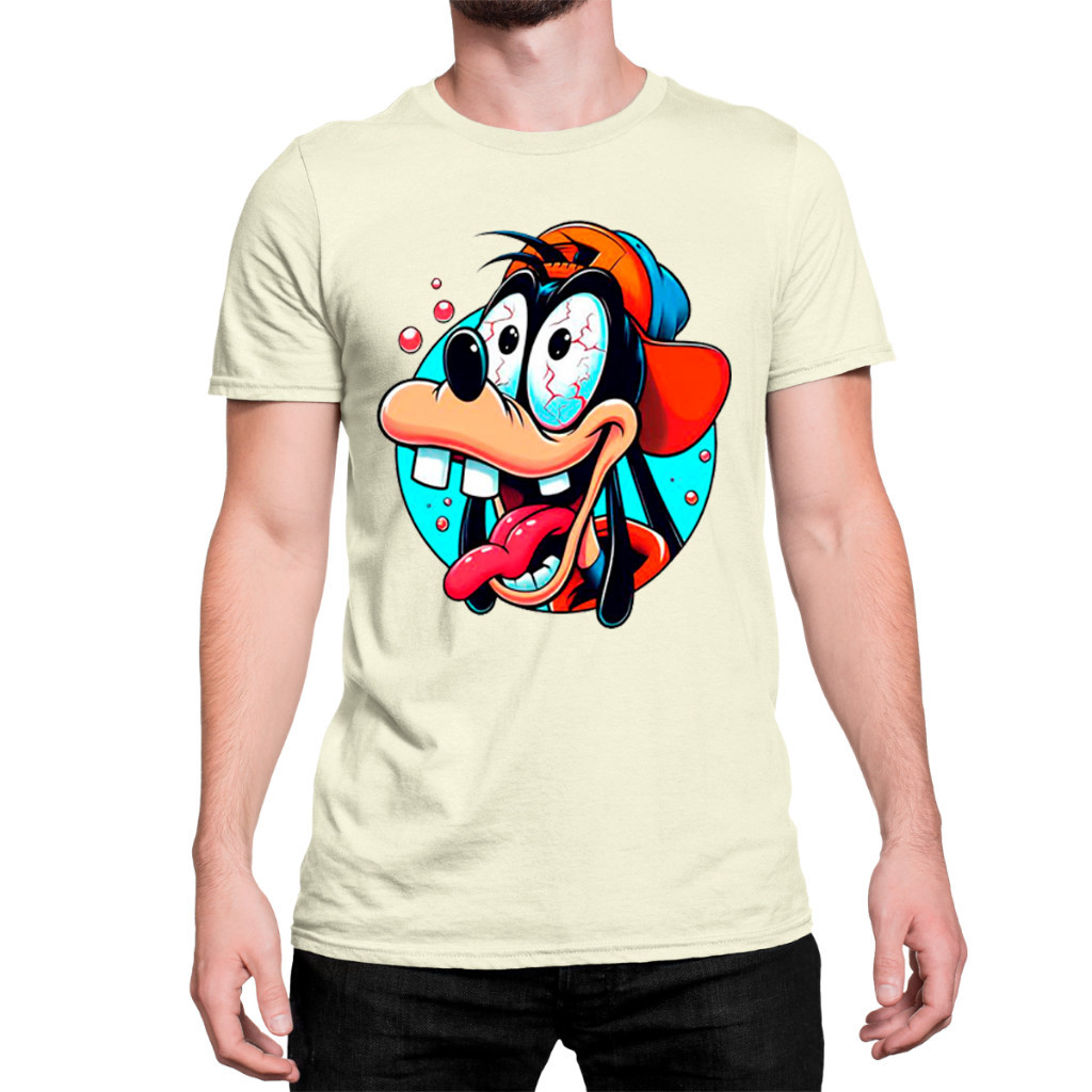 Camiseta Basica Moda Masculina Pateta Style Doidão 018 Desenho 100% Algodão Flanelado Cores Top