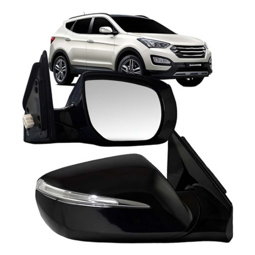 Espelho Retrovisor Hyundai Santa Fe 2014 2015 2016 2017 2018 Retrátil Elétrico peça referencia de mercado entrega rapida