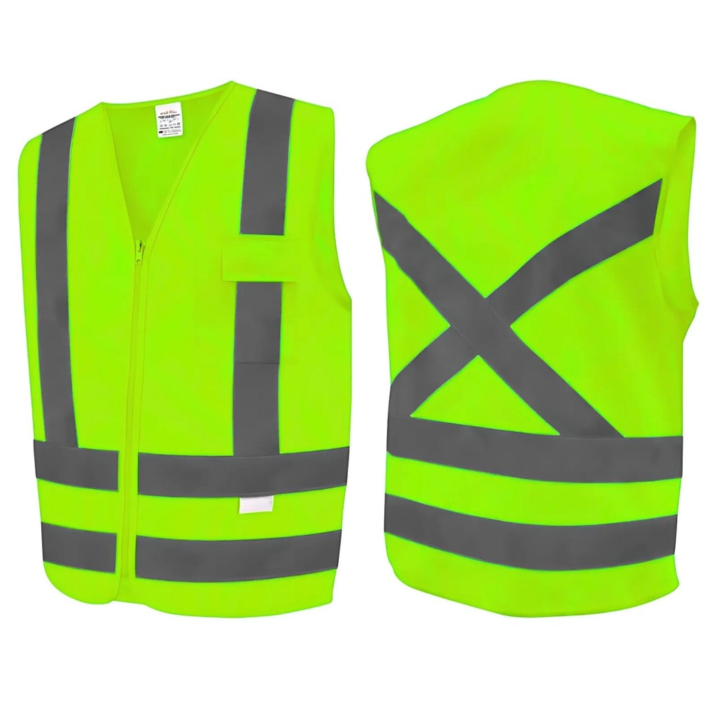 COLETE REFLETIVO POLIESTER VERDE C/ 1 BOLSO TM-XG PLASTCOR