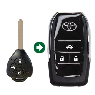 Carcaça Chave Toyota Corolla Hilux Adaptação 3 Botões em Oferta na Shopee
