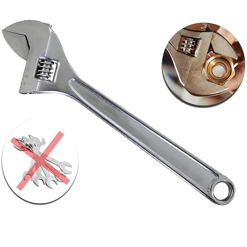 Chave Inglesa Ajustável 6" Starfer Aço Carbono Ideal Mecânico Reparos Ferramenta Manual