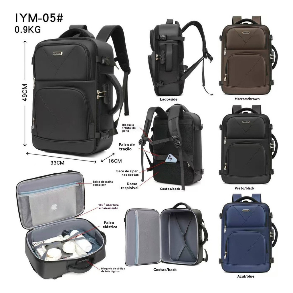 Bolsas De Viagem Com Grande Capacidade E Fechadura Com Senha em Oferta na Shopee