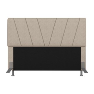Cabeceira Estofada Queen Bragança Suede Bege - Móveis Arapongas em Oferta na Shopee