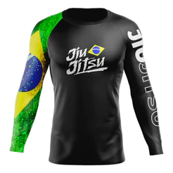 Camisa Rash Guard Jiu-jitsu Térmica Uv50+ Manga Longa para Treino e Luta