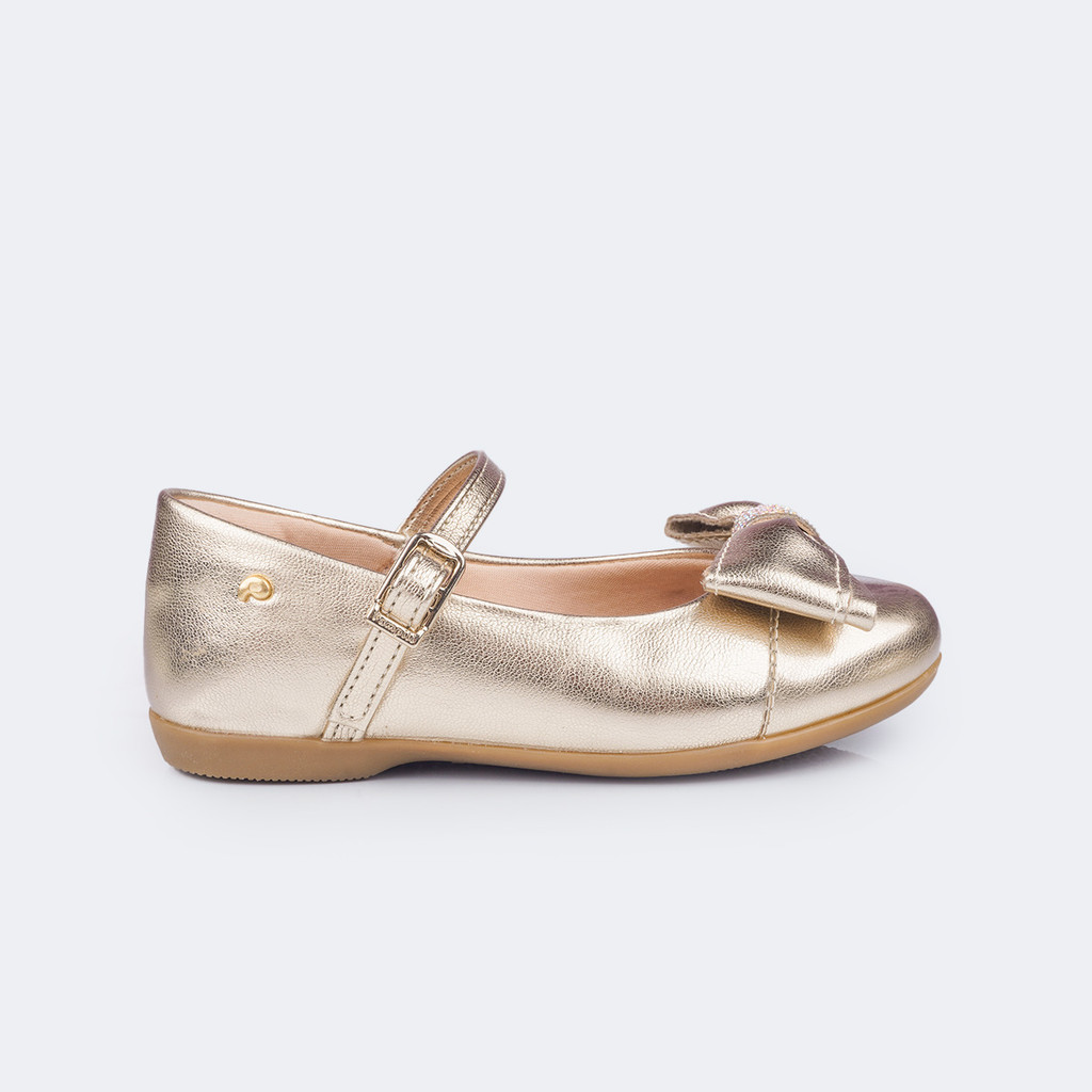 Sapatilha Infantil Bailarina Metalizada Laço Pampili em Oferta na Shopee